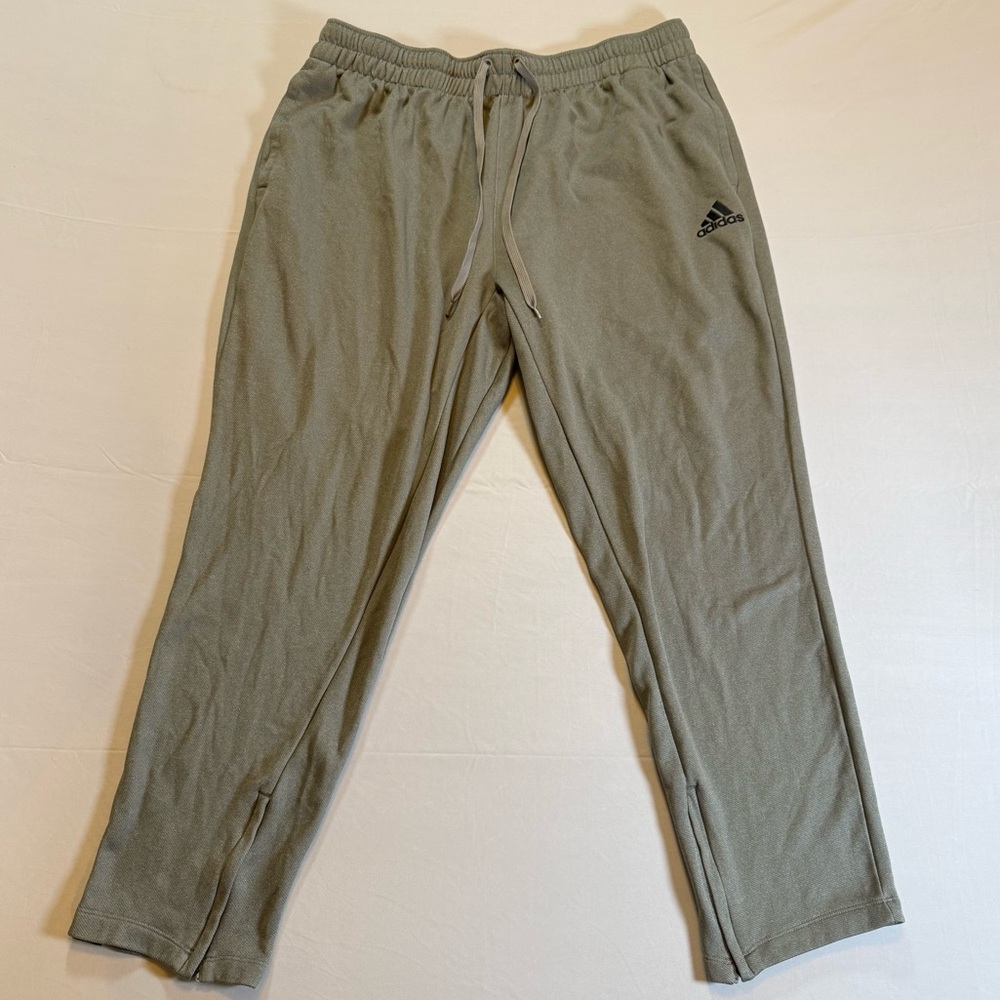 adidas Men's Fleece Jogger Sweatpants Size Large Gray Athletic Pants
